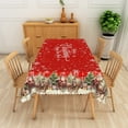 thumbnail image 4 of Nanqianyi Red Christmas 60'' x 102'' Tablecloth Santa Claus Pine Trees Washable Table Cloth for Kitchen Dining, 4 of 9