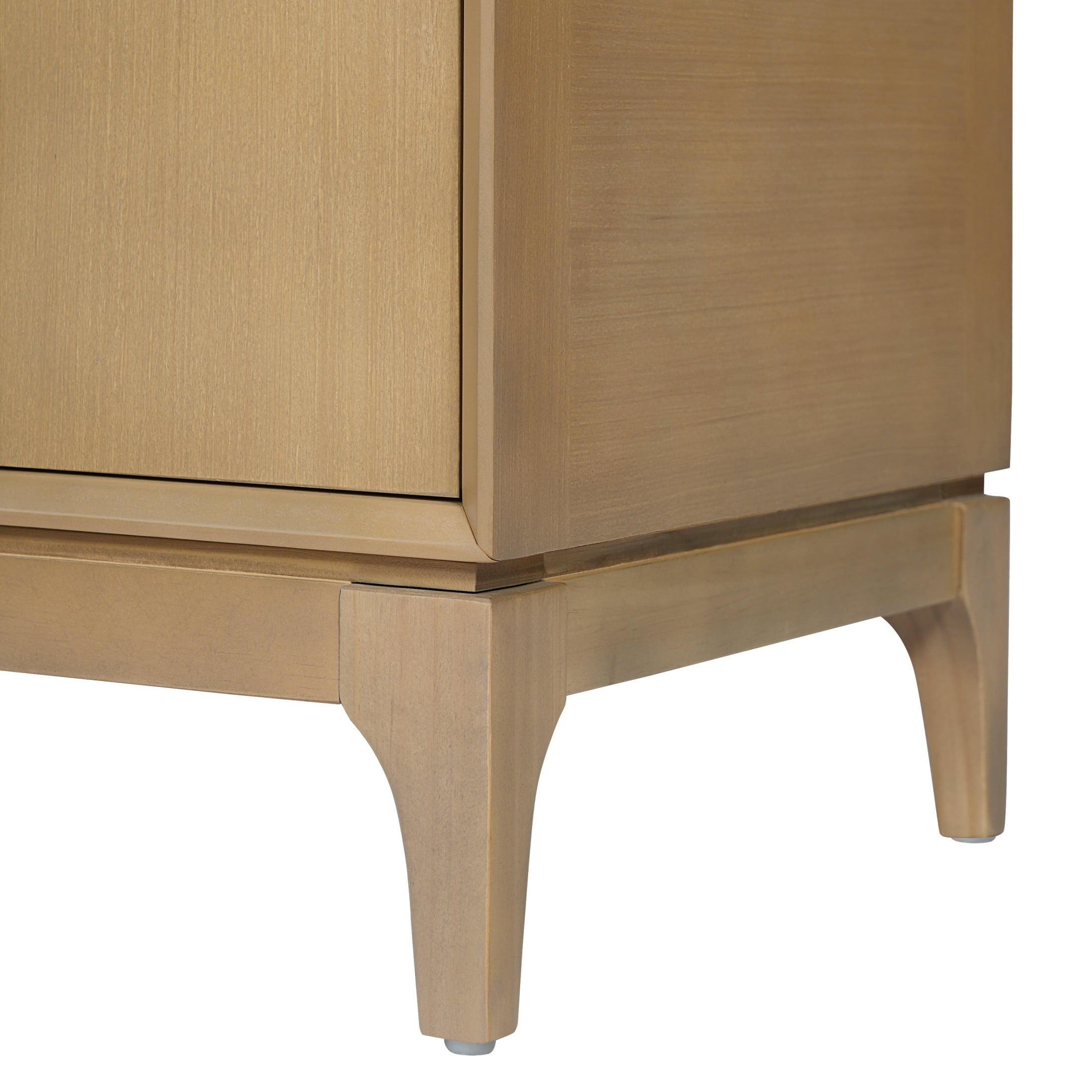 Christopher Knight Home Modern Mid-Century Nightstand with 2 Drawers, Unique Geometric Design, Natural, Set of 2