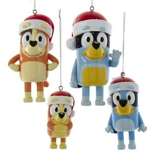 Kurt S. Adler Kurt Adler Bluey and Bingo in Red Wagon Ornament Standard