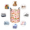 thumbnail image 4 of Vsdgher Cherries And Bows Waterproof Round Large Laundry Basket -Toy Storage Basket, Perfect as Hamper, Kids Room Storage, and Toy Containment-, 4 of 6