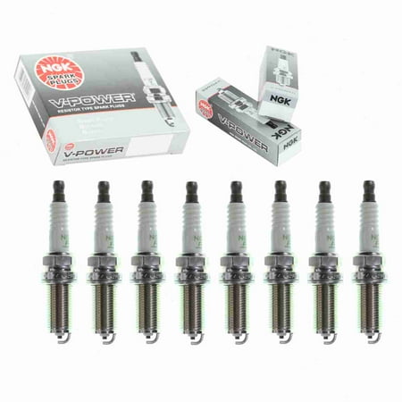 8 pc NGK 6376 V-Power Spark Plugs for 1N15-18-110 22401-8H515 33-859495Q 3482 6076 94702-00391 94709-00391 975 FR8ME K16HPR-U11 K16HR-U11 K5RTM REC10YC4 Ignition Wire Secondary