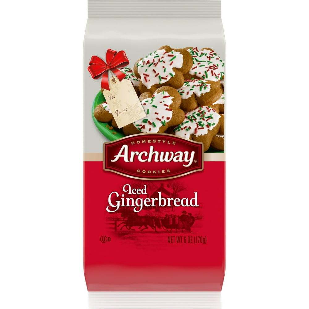 Archway Cookies, Holiday Iced Gingerbread Cookies, 6 Oz - Walmart.com