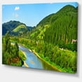 thumbnail image 2 of Montagnes Vertes et Rivière - Impression sur Toile Paysage, 2 of 4