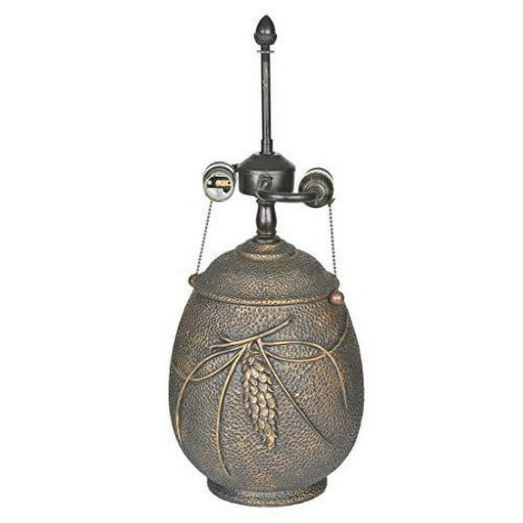 Meyda Tiffany 72546 Two Light Up Lighting Table Lamp Base From The Pinecone Collection -