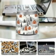 thumbnail image 6 of Yayeee Ashtray with Lid for Cigarette Smokeless Stainless Steel Home Ash Holder, Orange Cartoon Houses, 6 of 7