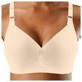 thumbnail image 1 of PEASKJP Wireless Bra Perfectly Smooth Full-Coverage Wireless T-Shirt Bra for Full Figures, Beige 52, 1 of 4