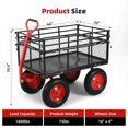 thumbnail image 6 of Pinypikaka Steel Garden Cart with Removable Sides and 16 inch Wheels, 1400 Lbs Yard Dump Utility Cart with 2-in-1 Rotating Handle, 6 of 9