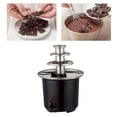 thumbnail image 3 of Mini fuente de fondue Máquina de fusión eléctrica de 3 niveles Mini olla de fondue caliente, fácil de Macarena fuente de fondue de chocolate, 3 of 8