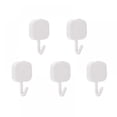 thumbnail image 2 of 5pcs Adhesive Hooks Cute Key Hooks Double-sided Adhesive Square Key Placement Classification For Entryway Door Bathroom Kitchen, 2 of 6