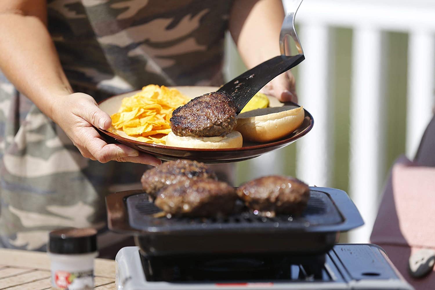 CanCooker Portable Conversion Grill, 12 x 12 Inches, Black