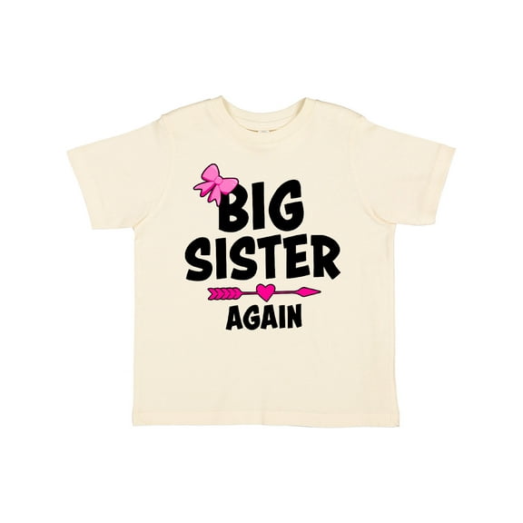 Inktastic Big Sister Again with Bow and Arrow Girls Toddler T-Shirt