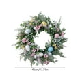 thumbnail image 3 of Easter Egg Wreath Decoration Artificial Eucalyptus & Plastic Bunny, Festive Spring Wreath, Wreath Decor Door Hanger Decor for Front Door Wall Home Indoor Outdoor Holiday Celebration, Multicolor, 1pc, 3 of 8