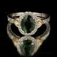 thumbnail image 2 of Antique 1 Carat Emerald and Diamond Engagement Ring in White Gold, 2 of 3