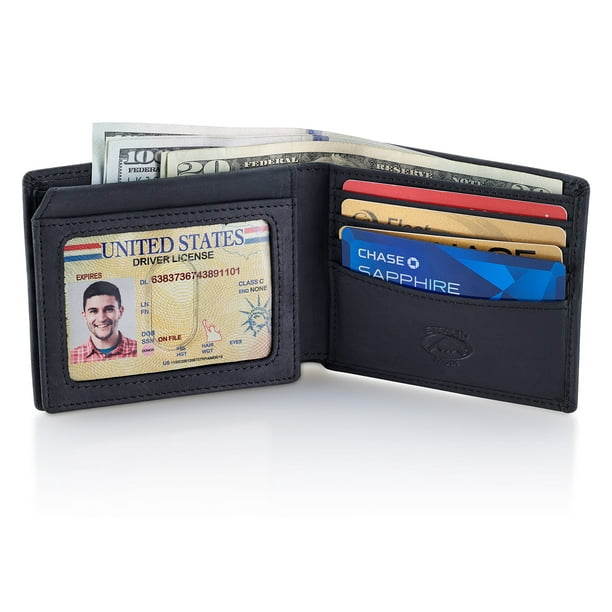 Mens Bifold Wallet Id Window