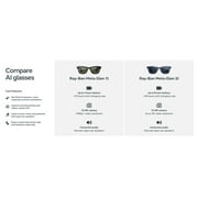 Ray-Ban Meta (Gen 1), Wayfarer, Shiny Black, Green Lenses | Smart AI Glasses