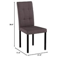 thumbnail image 3 of Baxton Studio Andrew Modern and Contemporary Grey Fabric Upholstered Grid-tufting Dining Chair (Set of 4), 3 of 7