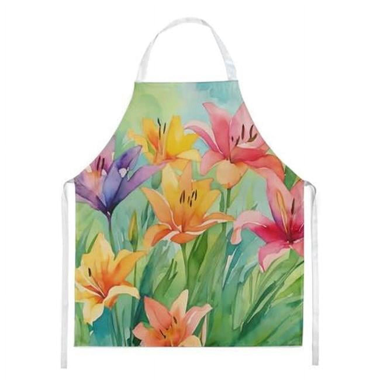 Hydrangeas in Watercolor Apron 27 in x 30 in