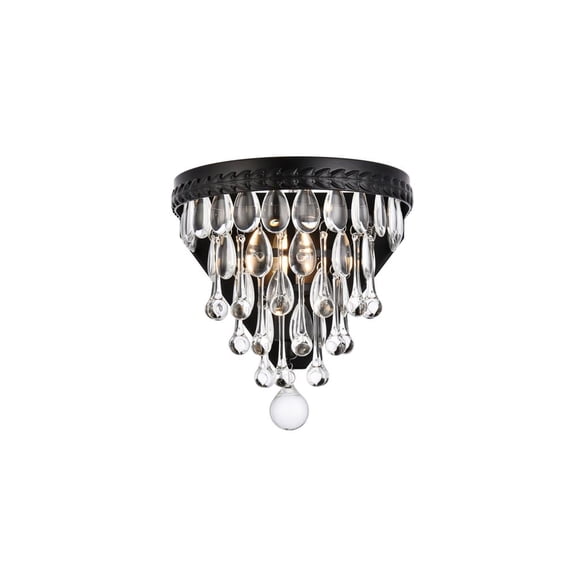 Nordic 1 light black wall sconce