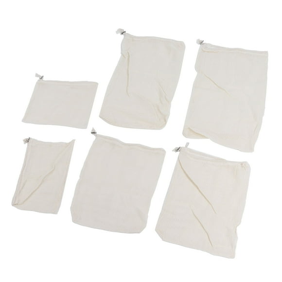 Bolsa de filtro de alimentos repetible, 6 piezas Bolsa de cordón para frutas Bolsa de almacenamiento de frutas La mejor en su clase