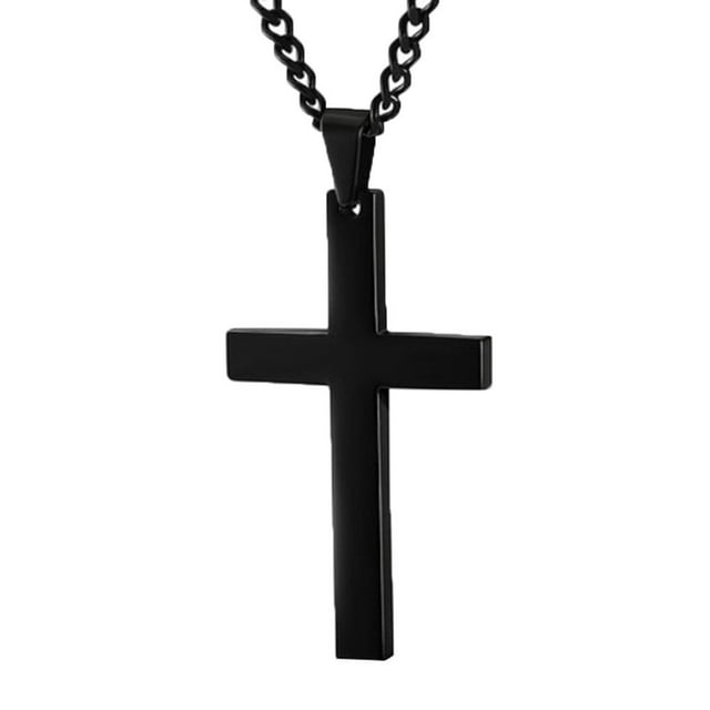 Mode Hommes Simple Croix Pendentif Alliage Collier Chaîne Bijoux Cadeau de Noël