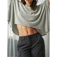 thumbnail image 6 of Women's T-shirt Round neck short-sleeved casual tops Elegant solid colour T-shirt tops, 6 of 6