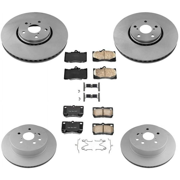 Front Rear Brake Rotors Ceramic Brake Pads for Lexus GS460 2009-2011 6PC Kit