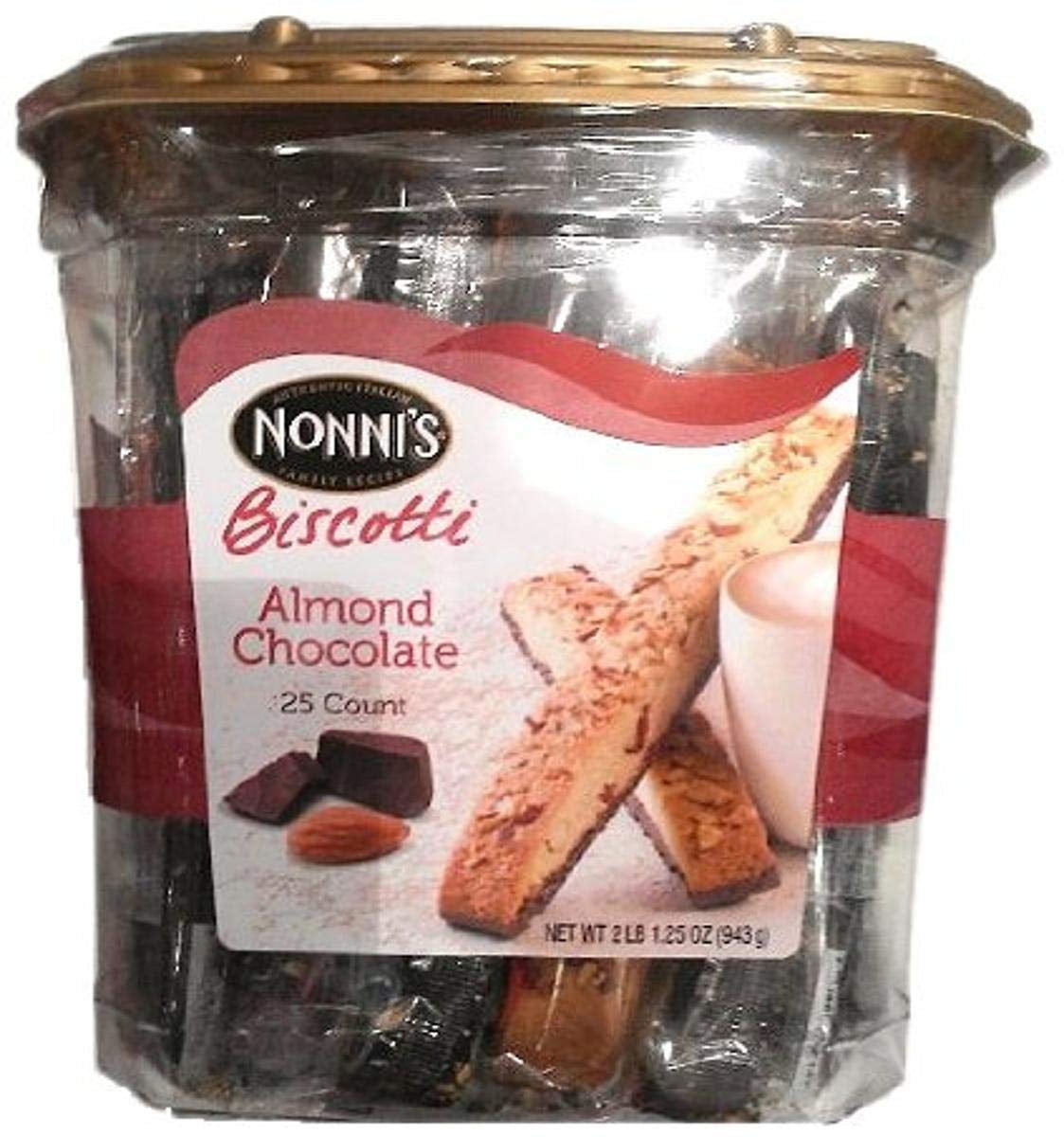 Nonni Almond Chocolate Biscotti, 2.07-Pound, 2 lbs 1.25 oz…