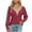 Wine, variant on Bigersell Women Knit Sweater Clearance Hollow Out V-Neck Long Sleeve T-Shirts Ribbed Knitted Pullover Sweaters Blouse Tops Cute Soft Lightweight Tunic Sweatshirts Winter Clothes Light Blue M