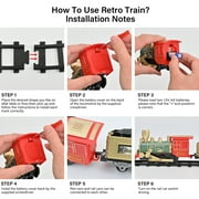Train Set Toys- Electric Train Toy for Boys W/ Lights & Sound, Railway, Locomotive Engine, Cargo Cars, 3 Cars &10 Tracks, for 3-8