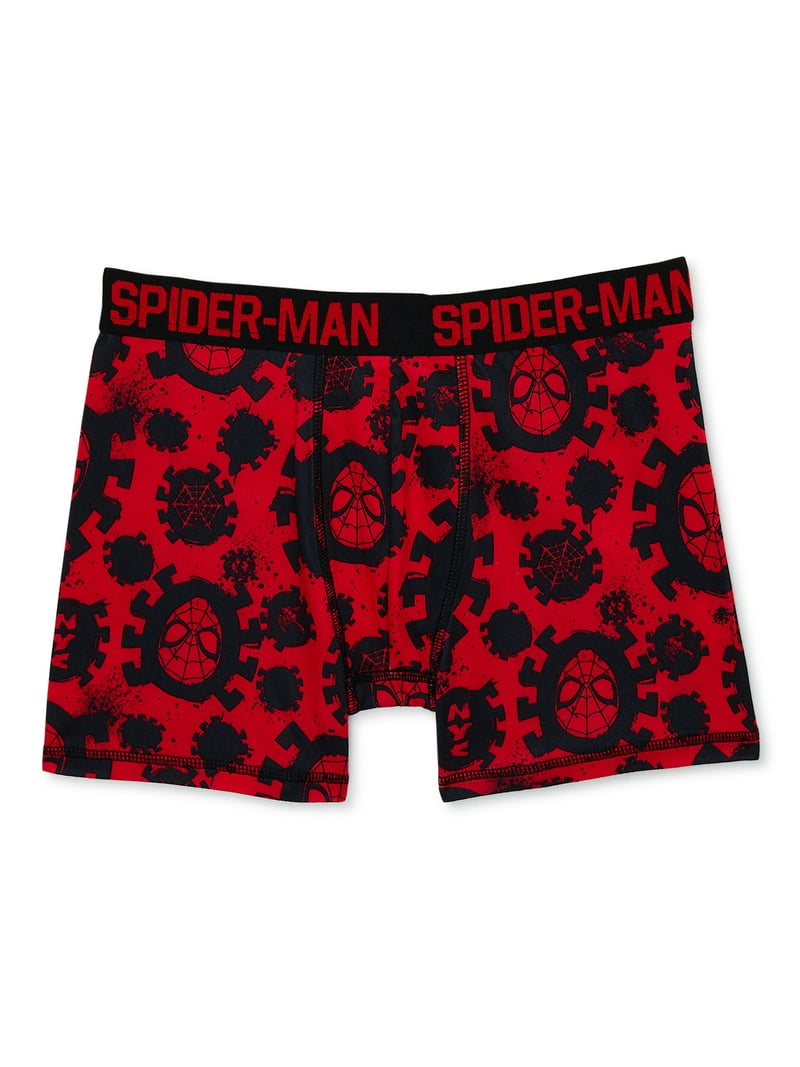 Marvel Boys Spider-Man Boxer Briefs Underwear, 4 Pack, Sizes XS-XL