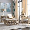 thumbnail image 3 of Uttermost Catali 40" Square Wood and Stone Top Coffee Table in Ivory/Oatmeal, 3 of 5