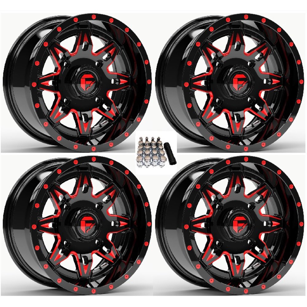 Fuel Lethal UTV Wheels Red/Black 14" Polaris RZR 1000 XP / Ranger XP