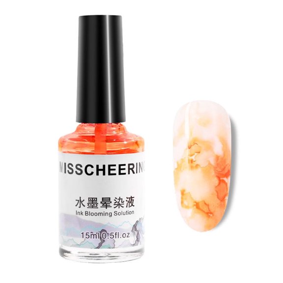 15Ml Watercolor Blooming Nail Polish, Bubble Dye #01 - 15Ml Water Based Bubble Effect Breathable Nail Decoration, Nail Polish Easter Mother'S Day Nail Care Makeup Organizers