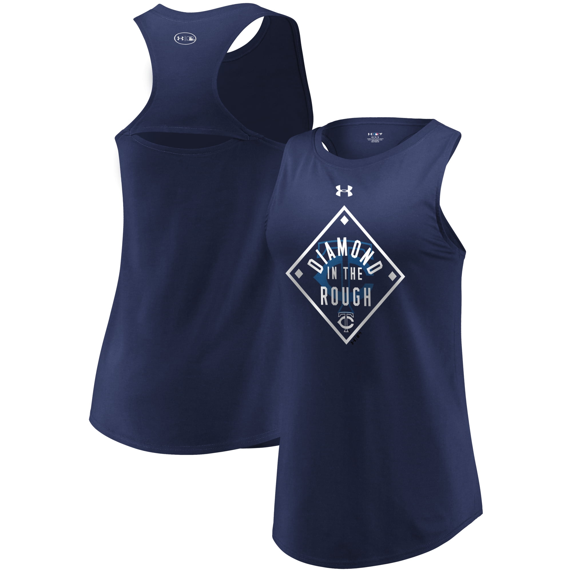 Minnesota Twins Under Armour Women's Passion Diamond Tri-Blend Performance Tank Top Navy by MAJESTIC LSG
