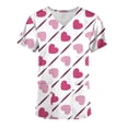 thumbnail image 4 of Edvintorg Valentine's Day Scrubs Shirts For Women Clearance Short Sleeve V-Neck Scrub Top Cute Printed Casual Blouse Holiday Tops With Pockets, 4 of 4