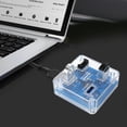 thumbnail image 3 of 4 Port USB HUB USB3.0 Transparent Power Charger 5Gbps USB Splitter Extender, 3 of 6