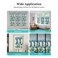 thumbnail image 6 of Window Privacy Film Blue Green Horse Stained Glass Window Film Decorative Sun Block Window Cover Abstract Oil Painting Animals Window Clings Static Adhesive Sticker for Bathroom 19.6"x39.3", 6 of 7