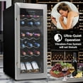 thumbnail image 6 of NutriChef 18 Bottle Dual Zone Cooler for Wines Chiller, Freestanding Compact Countertop Mini Fridge, 6 of 9