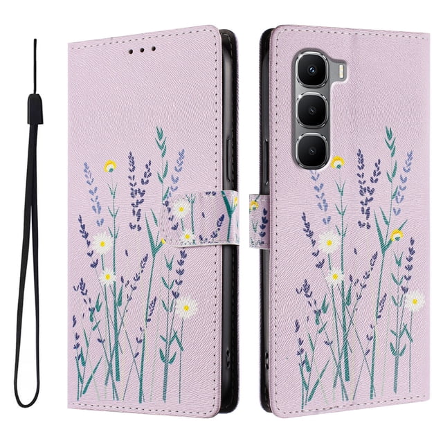 FOXDOCK Funda Tipo Cartera para infinix Hot 60i 4G con Soporte y Correa – Diseño de Patrones Lindos