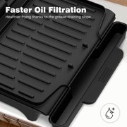 KEINVE Electric Grill and Panini Press, Tough Non-Stick Coating, Drip Tray Catches Grease, Black
