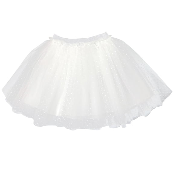 Zpanxa Tutu Skirt for Girls Elastic Waist Puffy Mesh All-Match Half Skirts