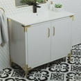 thumbnail image 6 of Voltaire 36" Single, Bathroom Vanity in White with Gold Hardware, 6 of 14
