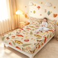 thumbnail image 3 of Homewish Boho Fungus Plant Bed Sheets,Moon Stars Moths Butterfly Full Size Sheets,Beige,4-Piece,1 Flat Sheet, 1 Fitted Sheet and 2 Pillowcases, 3 of 6