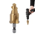 thumbnail image 5 of Pipe Reaming Drill Bits, PVC Pipe Reamer Hexagon Shank Drill Bits, Pipe Reamer Tool, Water Pipe Drill Tools for Metal, Copper, Aluminum, Iron, 5 of 9
