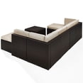 thumbnail image 2 of Afuera Living Transitional 8 Piece Wicker Patio Sectional Set in Brown and Sand, 2 of 6
