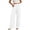 White, variant on Guluxicc Women's Straight Leg Pants Elastic Waist Long Trousers with Pockets Summer Casual Outfits for Everyday Wear