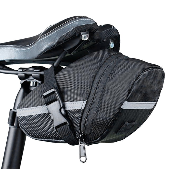 Sac de Selle pour Vélo Sac de Route pour Vélo de Montagne Sac de Queue Ensemble d'Outils Sac Sac de Conduite Sac à Semelle Compensée de Cyclisme avec Bande Réfléchissante