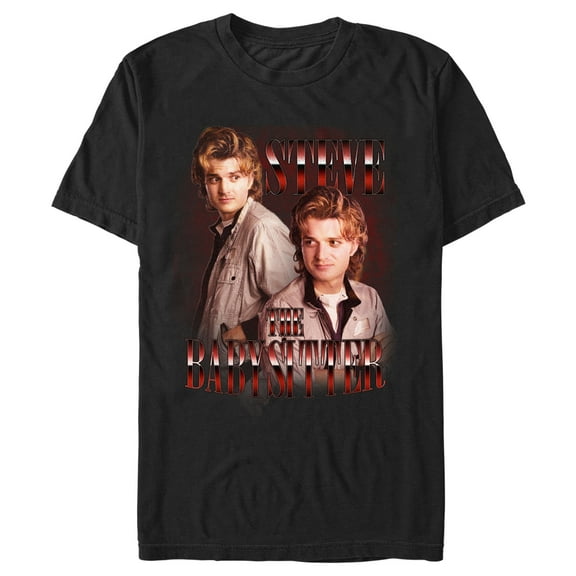 Netflix Men's Stranger Things Steve The Babysitter Graphic T-Shirt