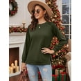thumbnail image 2 of Zeagoo Women Cotton Tops Long Sleeve T Shirts Tunic 2025 Ladies Dressy Blouse Casual Shirts for Fall Winter, 2 of 6
