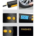 thumbnail image 4 of Mini compresor de aire portátil Inflador de neumáticos automático Compresor de aire eléctrico recargable multifuncional para automóvil con pantalla LCD Pantalla digital Lámpara LED Cable USB (negro puro) JM, 4 of 5